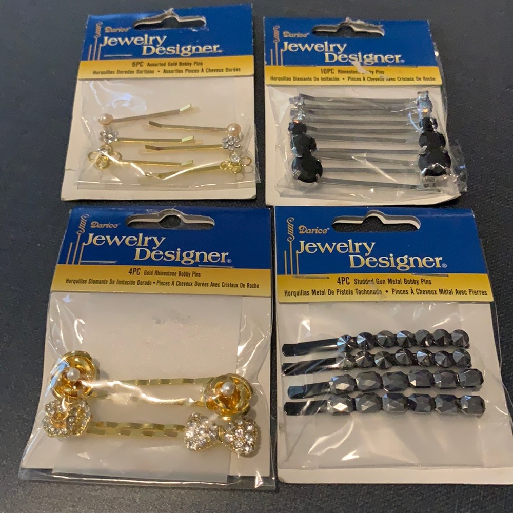 Assorted decorative hair pins